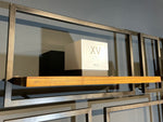 Lade das Bild in den Galerie-Viewer, SHELFMATE Typ A Wandregal Industrial Möbel Teakholz Metall schwarz Blankstahl Hängeregal Industrie Stil Regal Used Look Teak Holz
