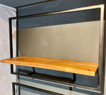 Lade das Bild in den Galerie-Viewer, Wandregal L Industrial Möbel Mango Holz Metall schwarz Blankstahl Hängeregal Industrie Stil Regal Used Look
