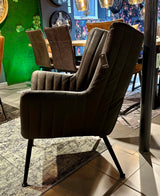 Fauteuil Foley en 2 coloris cognac anthracite similicuir