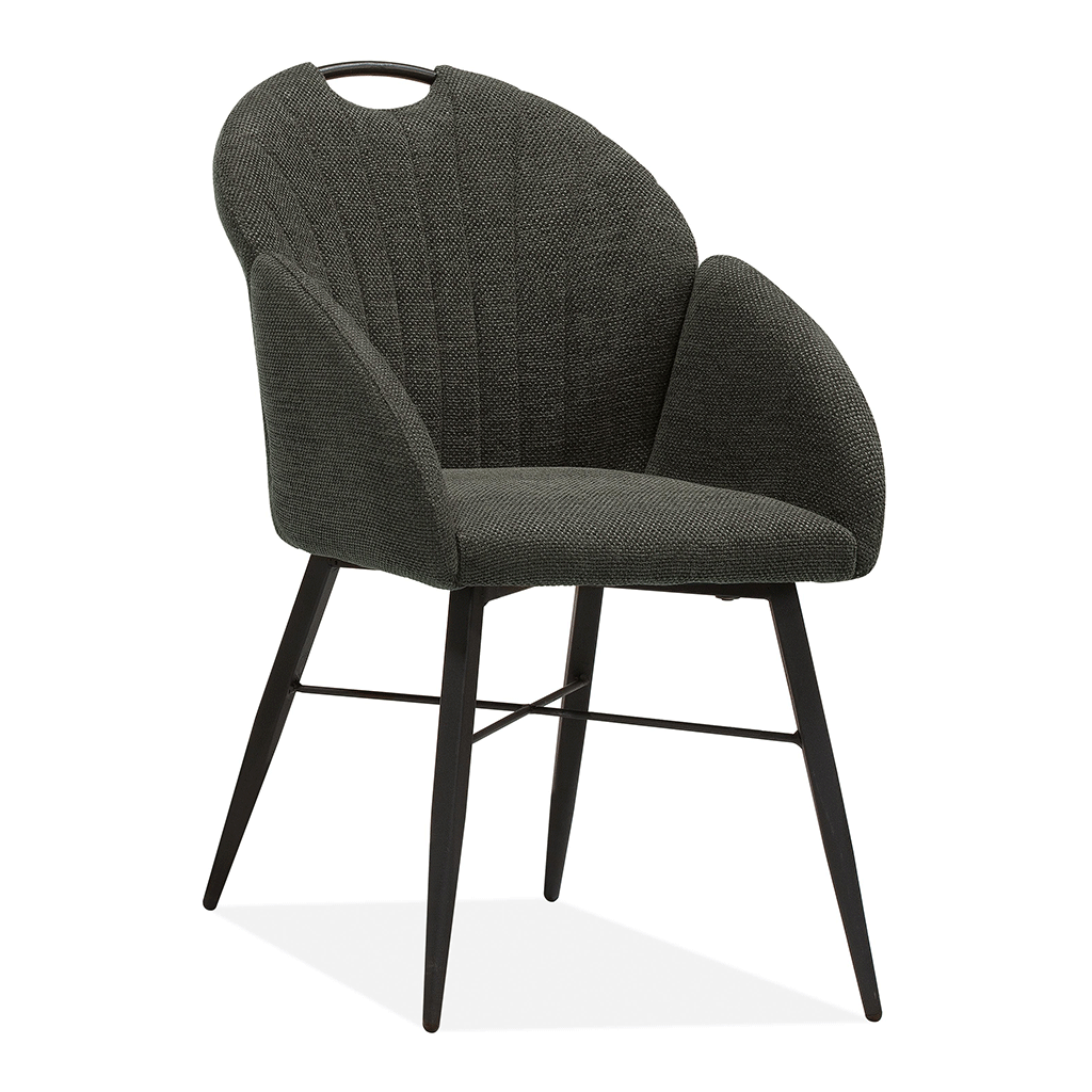 Stoff Armlehnen Stuhl Mody in 3 Farben Lichtgrau Grün Anthrazit