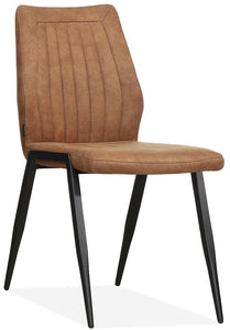 Kunstleder Stuhl Picko in 3 Farben Cognac-Braun anthrazit grün
