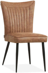 Chaise en similicuir Giga en 3 coloris Cognac marron Taupe anthracite