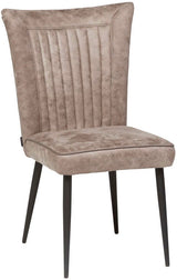 Chaise en similicuir Giga en 3 coloris Cognac marron Taupe anthracite
