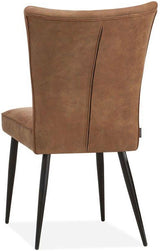 Chaise en similicuir Giga en 3 coloris Cognac marron Taupe anthracite