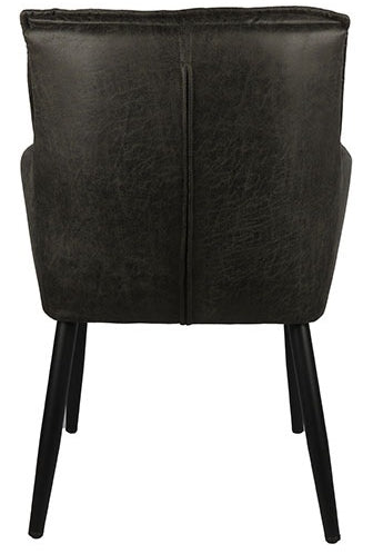 Armlehnen Stuhl Eton Kunstleder in 3 Farben cognac-braun anthrazit-grau olive-grün