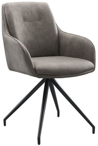 Drehbarer Esszimmer Stuhl Tina Mikrofaser in 3 Farben Taupe Grün Anthrazit