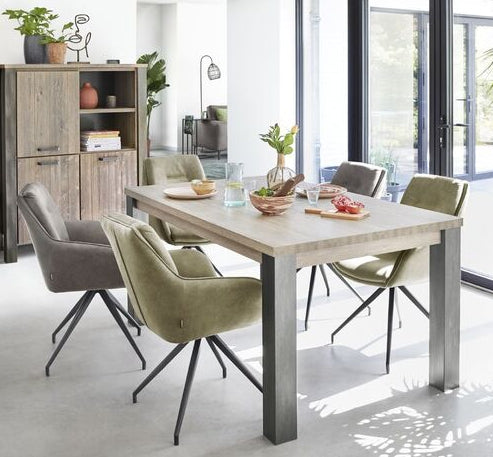 Drehbarer Esszimmer Stuhl Tina in 6 Farben Taupe Grün Anthrazit Beige Grau
