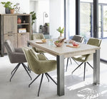 Lade das Bild in den Galerie-Viewer, Drehbarer Esszimmer Stuhl Tina Mikrofaser in 3 Farben Taupe Grün Anthrazit
