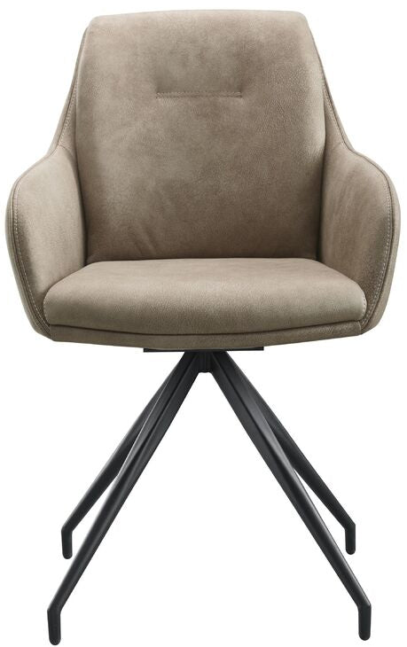 Drehbarer Esszimmer Stuhl Tina in 6 Farben Taupe Grün Anthrazit Beige Grau