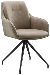 Drehbarer Esszimmer Stuhl Tina Mikrofaser in 3 Farben Taupe Grün Anthrazit
