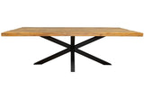 Mango Holz Esstisch Sanne 300 cm mit Spidergestell 8 cm massiv