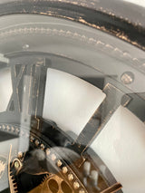 Horloge murale LYON Engrenage noir-or Métal Mouvement 60 cm