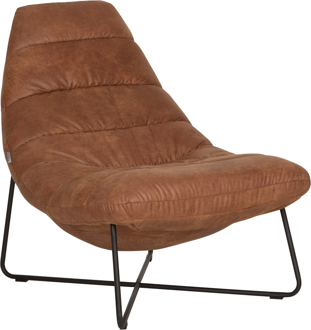 Chill & Lounge Sessel Amsterdam Cognac Braun Mikrofaser Kunstleder