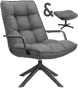 Mikrofaser Design Drehsessel mit Armlehne Besucher Chill Sessel Wohnzimmer 2 Farben