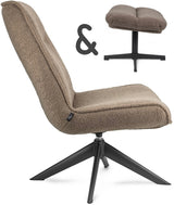 Design Drehsessel Sam Teddy Besucher Chill Sessel Wohnzimmer 5 Farben & Hocker