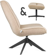 Design Drehsessel Sam Teddy Besucher Chill Sessel Wohnzimmer 5 Farben & Hocker