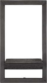BLACK SHELFMATE Étagère murale Type E noire Meuble industriel Teck Métal Acier brut Étagère suspendue Style industriel Étagère aspect vieilli Bois de teck