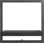 Lade das Bild in den Galerie-Viewer, BLACK SHELFMATE Typ B schwarz Wandregal Industrial Möbel Teakholz Metall Blankstahl Hängeregal Industrie Stil Regal Used Look Teak Holz
