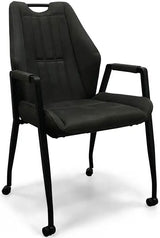 Fauteuil à roulettes Axena en microfibre en 3 couleurs Cognac marron Vert Anthracite